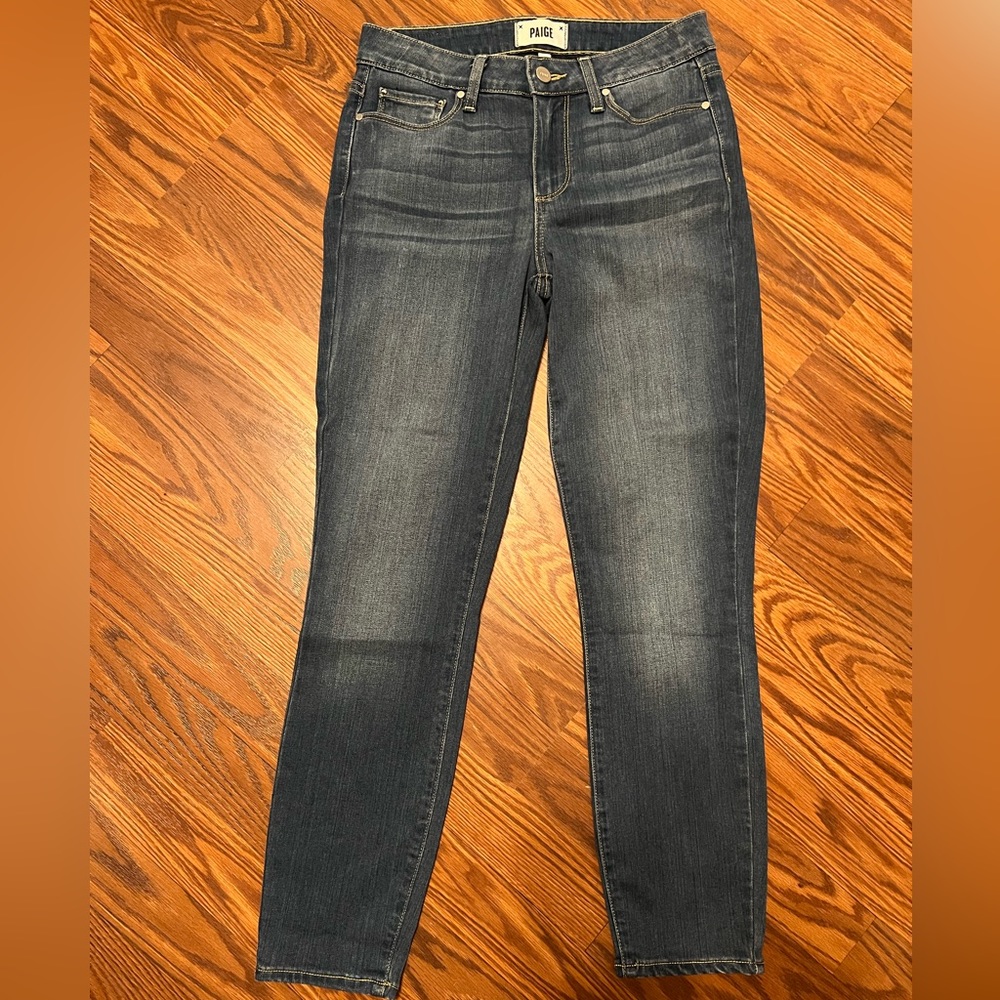 Paige Verdugo Cropped Dark Wash Jeans Size 27